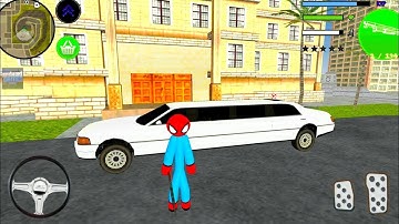 Amazing Spider-Stickman Rope Hero Military Helicopter - Fun at NY City #6 - Android Gameplay