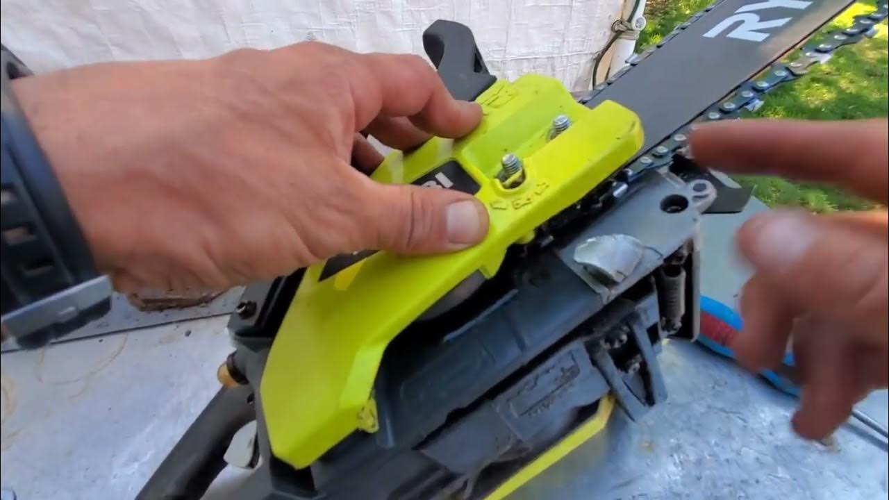 Ryobi Chainsaw / bladechain replacement YouTube
