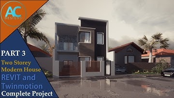 Two Storey Modern House | Part 3 | Complete Project | Revit and Twinmotion Tutorial