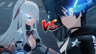 【PUNISHING GRAY RAVEN】EPIC FIGHT | ALPHA CRIMSON WEAVE VS BLACK★ROCK ★SHOOTER