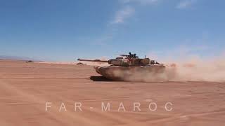 #حصريا : عندما تناور دبابة الأبرامز #المغربية #ABRAMS