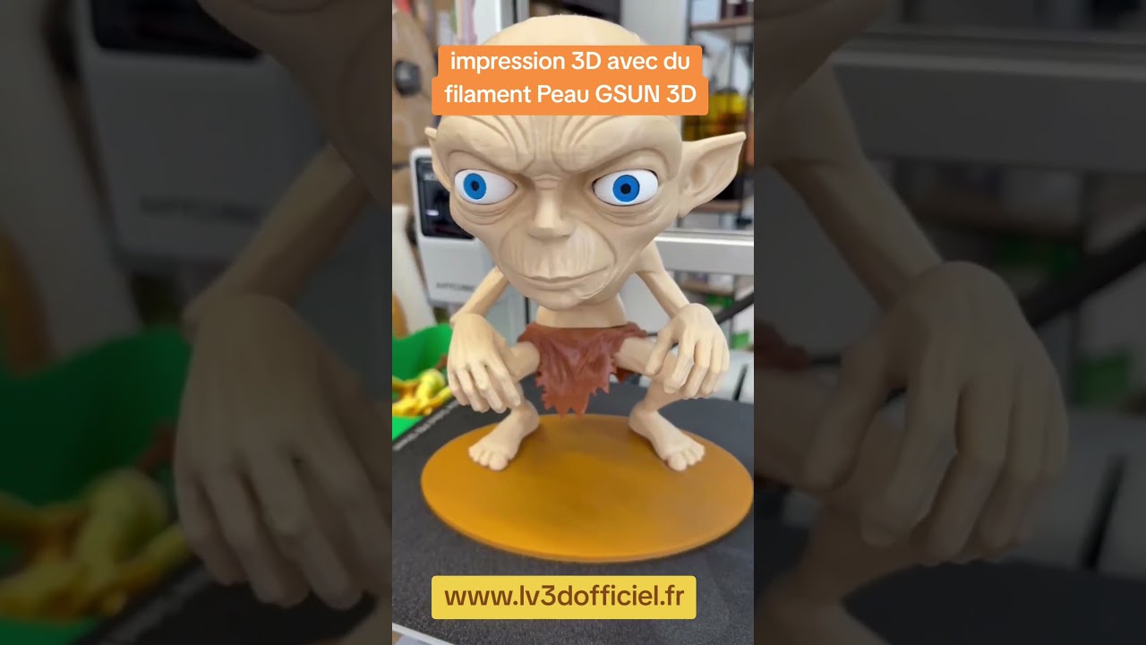 impression 3D avec du filament GSUN 3D couleur peau. #3d #3dprinting #lv3d #diy