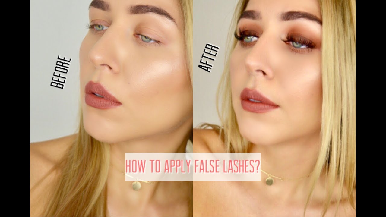 How to apply false lashes? | Easy & Fast | Ingrida G - YouTube