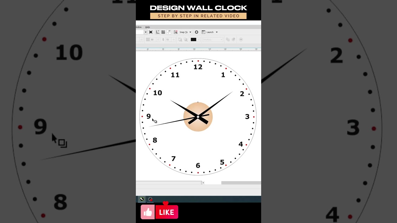 Design wall clock in corel draw 2024 