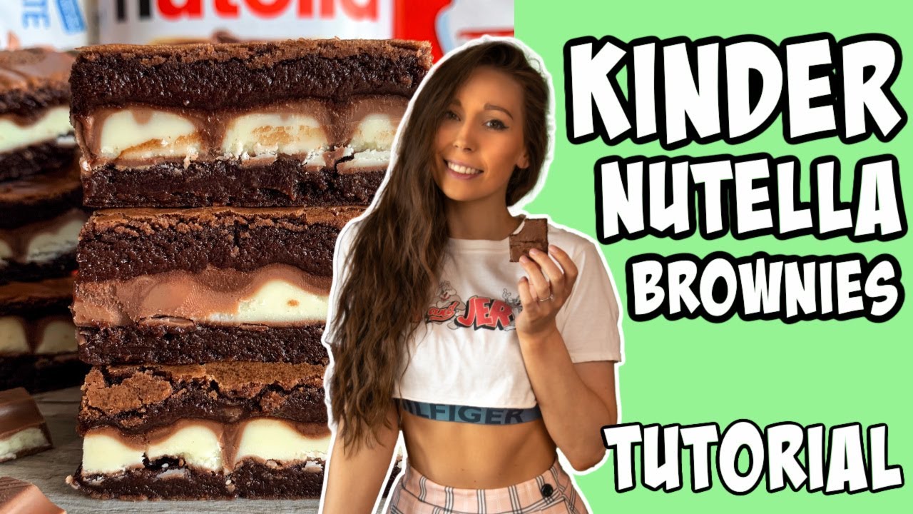 How to make Kinder Nutella Brownies! tutorial
