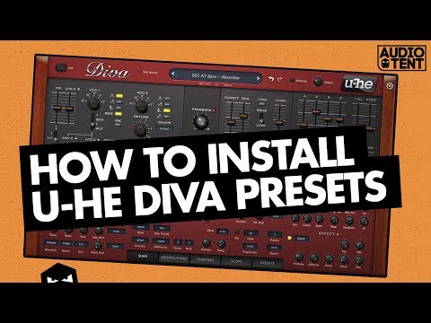 How To Install u-he Diva Presets Audiotent Division (2018)