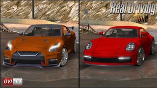 Real Driving Sim: Porsche 911 vs Nissan GTR | DRAG RACE, Fuel Consumption, Sound screenshot 3