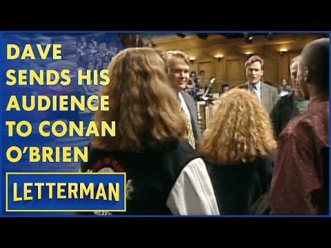 Dave Sends His Audience To Conan O'Brien's Show | Letterman