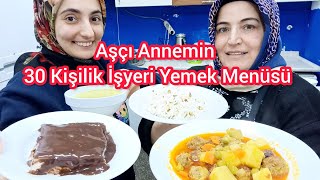 Aşçı Annemin 30 Kişilik İşyeri Yemek Menüsü Bezelyeli Misket Köfte Pirinç Pilavı Şehriye Çorbası