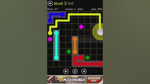 Flow 9x9 Walkthrough: Level 3 (Regular Pack)