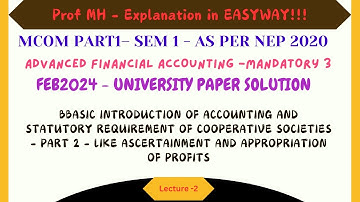 #01-02–Mcom Part1– Sem 1- Feb 2024 - University Paper Solution–Advanced Financial Accounting –PART 2