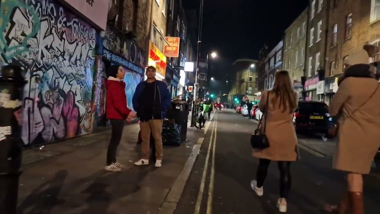 Famous BRICK LANE on Saturday Night! (2022) Walking Through
