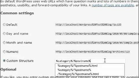Wordpress tutorial how to manage permalinks video #20