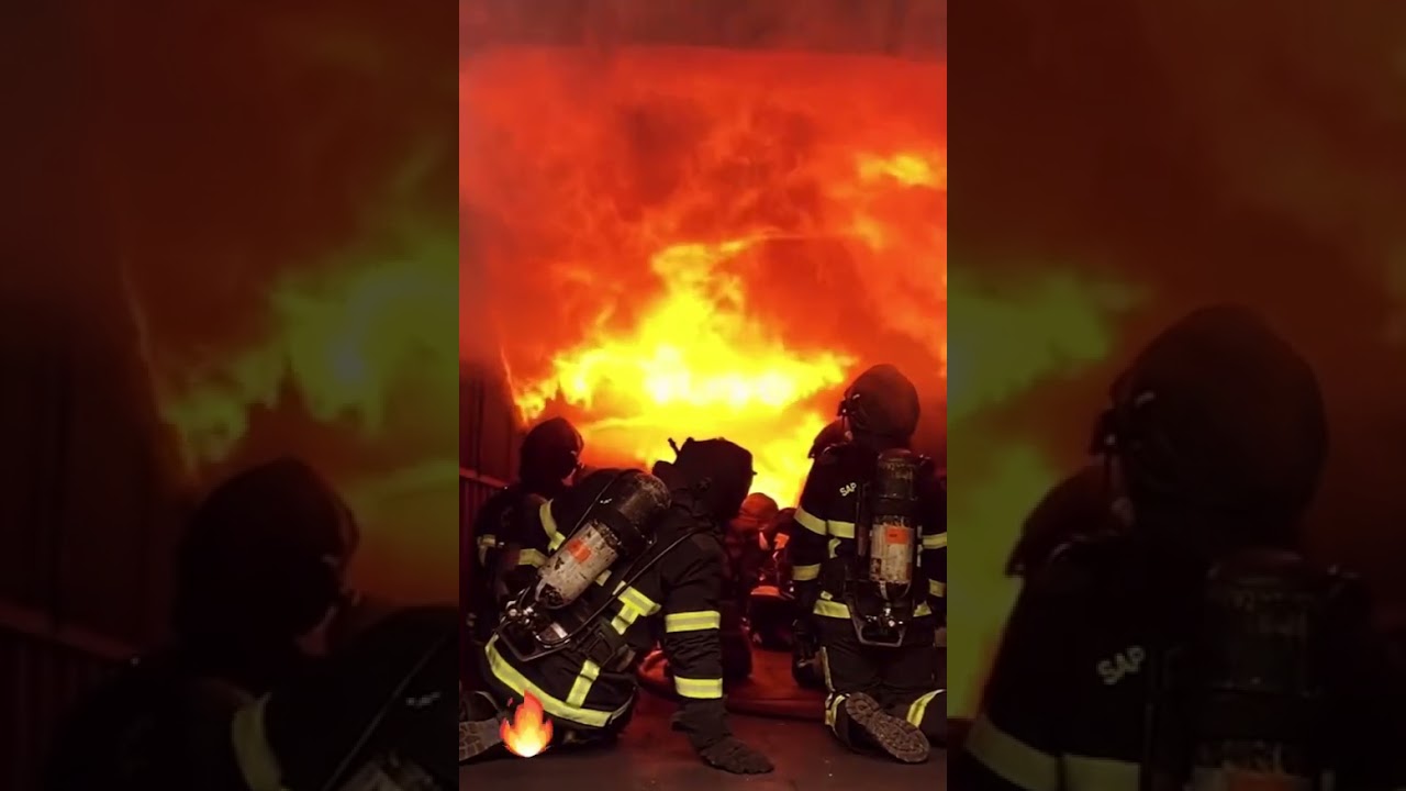 LES POMPIERS -L'EPREUVE DU CAISSON 