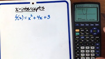 Finding x-intercepts (using a graphing calculator)
