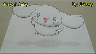 Menggambar Cinnamoroll 3D / How to draw Cinnamoroll in 3D for the beginning 1033