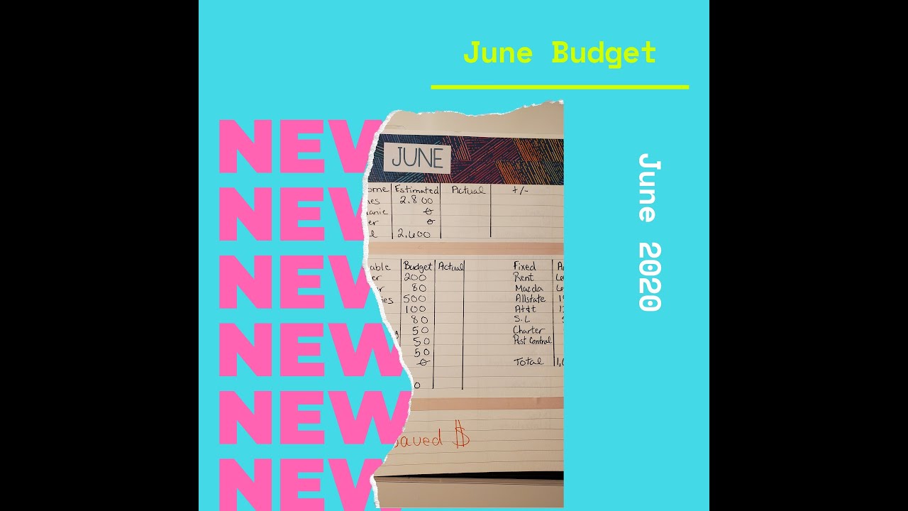 June 2020 Budget|| Budget with Me|| Erin Condren Monthly deluxe planner||