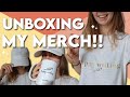 Unboxing MY OWN MERCH | Unboxing merch video