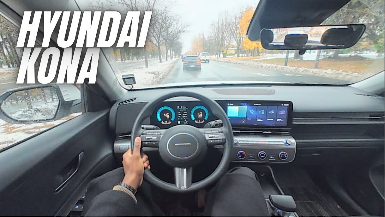 ASMR POV Drive | 2025 Hyundai Kona | Light Snow Morning Drive [Winter]