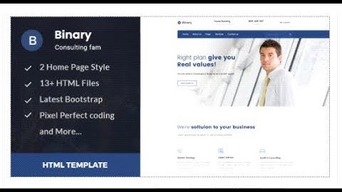 Binary - Business Consulting and Professional Services HTML  | Themeforest Download
