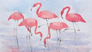 Use This Easy Thumbprint Hack for Perfect Watercolor Flamingo Birds 🦩✨ Use This Easy Thumbprint Hack for Perfect Watercolor Flamingo Birds 🦩✨