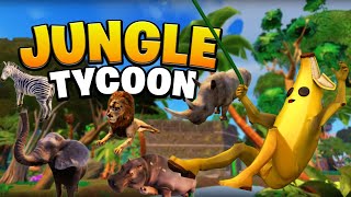 GUIDE JUNGLE TYCOON MAP FORTNITE CREATIVE - FEED ALL ANIMALS, PARKOUR, WOODEN CABIN, 100% COMPLETED