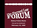 Bishop Fulton Sheen at The Harvard Law Forum (1966)