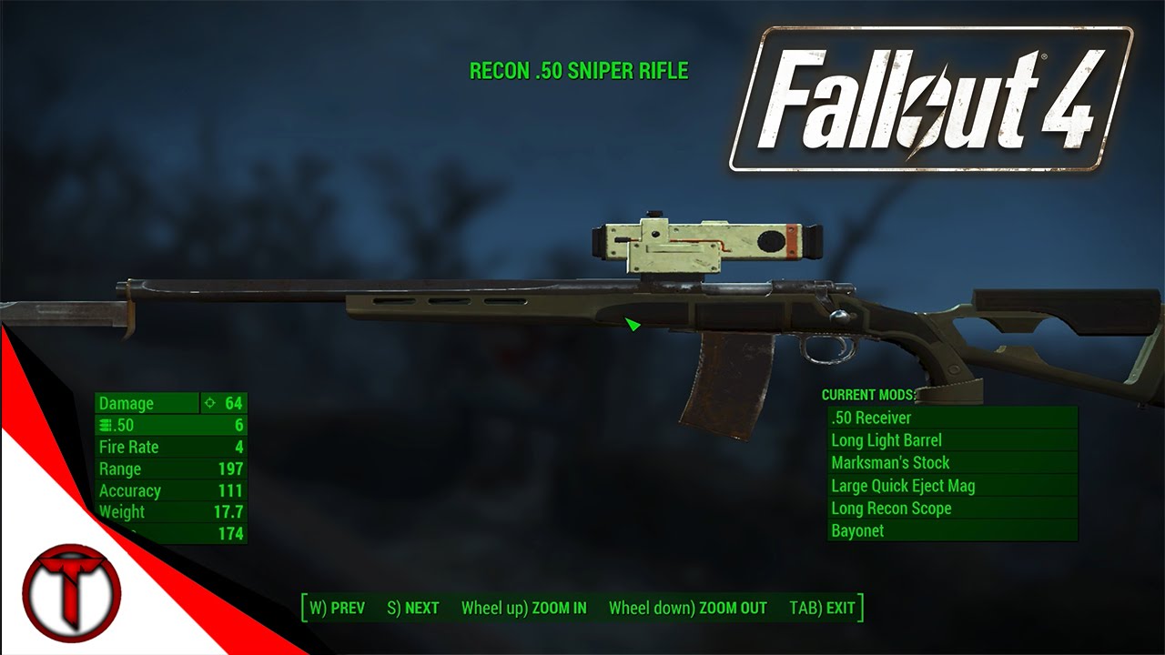 fallout 4 50 cal sniper mod