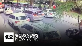 NYPD Sgt. Erik Duran, caught on video throwing cooler at suspect, faces family in court