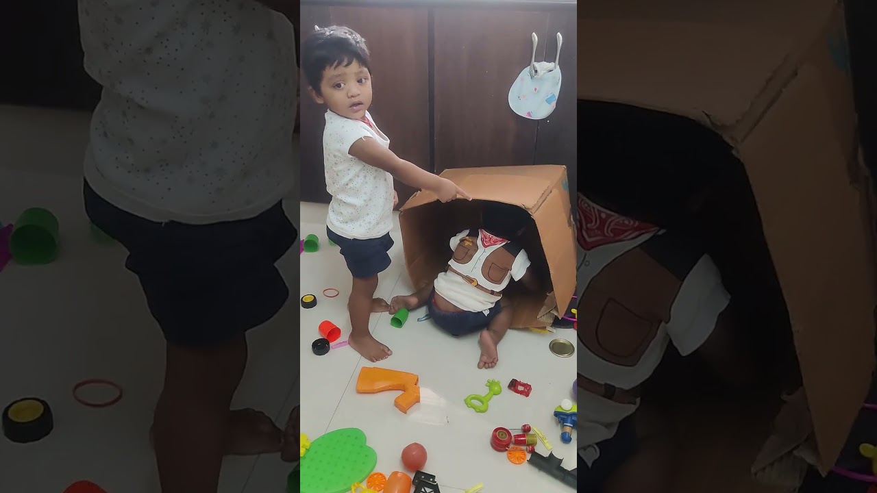 Cardboard box fun for Kids📦🧒 