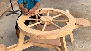 Woodworking Skills Virtuosity With Basic Tools // Ideas Simple Coffee Outdoor Table Save Space