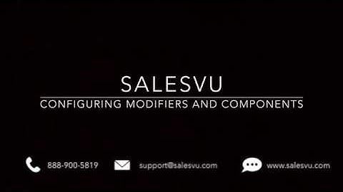 Configuring modifiers and components