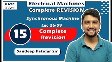 Lec 15 Complete Revision of Synchronous Machine || GATE-2021