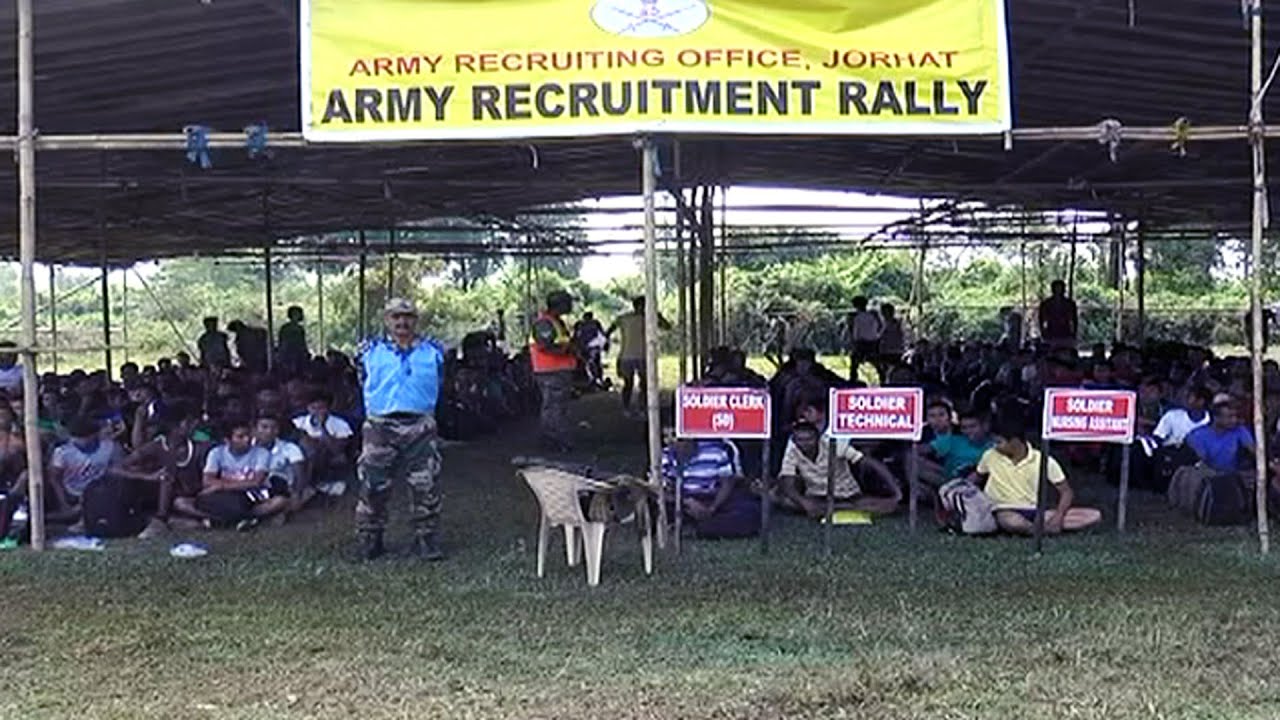 Recruitment Rally Youth turn up in large numbers for army recruitment rally in Jorhat ...