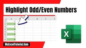 How to Highlight Odd and Even Number in Excel