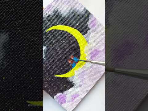 moon aesthetic painting