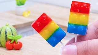 Amazing Rainbow  Miniature Jelly   Wonderful Miniature Pop It Lollipop Ideas Decorating