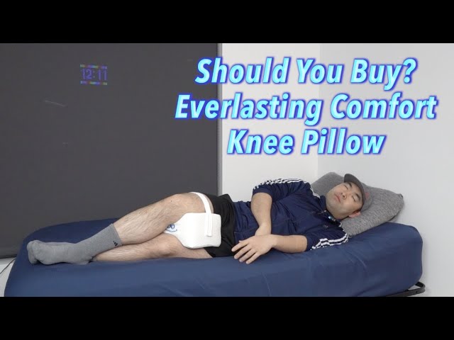 Everlasting Comfort 100% Pure Memory Foam Knee Pillow with Adjustable & Strap