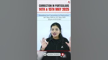 Correction in Particulars #ugcnet2025 #ugcnetpreparation