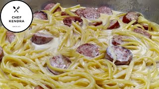 New Orleans Sausage Alfredo! by Chef Kendra Nguyen 594 views 7 months ago 4 minutes, 46 seconds