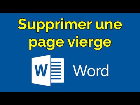 Comment supprimer une Page Vierge sur Word, supprimer page Blanche Word