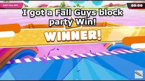Very Rare Fall Guys Block Party Win!