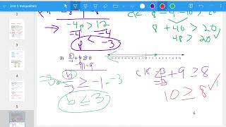 notes 3-2 Solving & Graphing Multi Step Inequalities