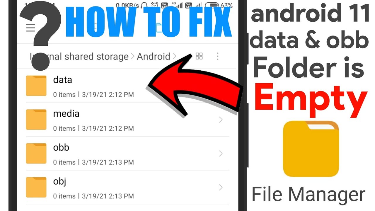 Android Data File Not Showing | How To Open Data  Obb Folder Without Root | Data Access Denied