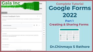 Google Forms 2022 - Part 1 - Creating and Sharing Online Forms