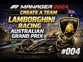 F1 Manager 2024/Create a Team/Lamborghini Racing/Australian Grand Prix/#004