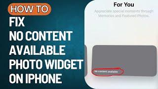 FIX: No Content Available Photo Widget iPhone iOS 16 (EASY)