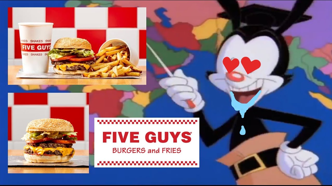Yakko's world but it's ONLY countries with FIVE GUYS 🍔
