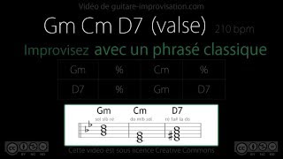 Improvisation classique (valse en Gm) : Backing Track chords