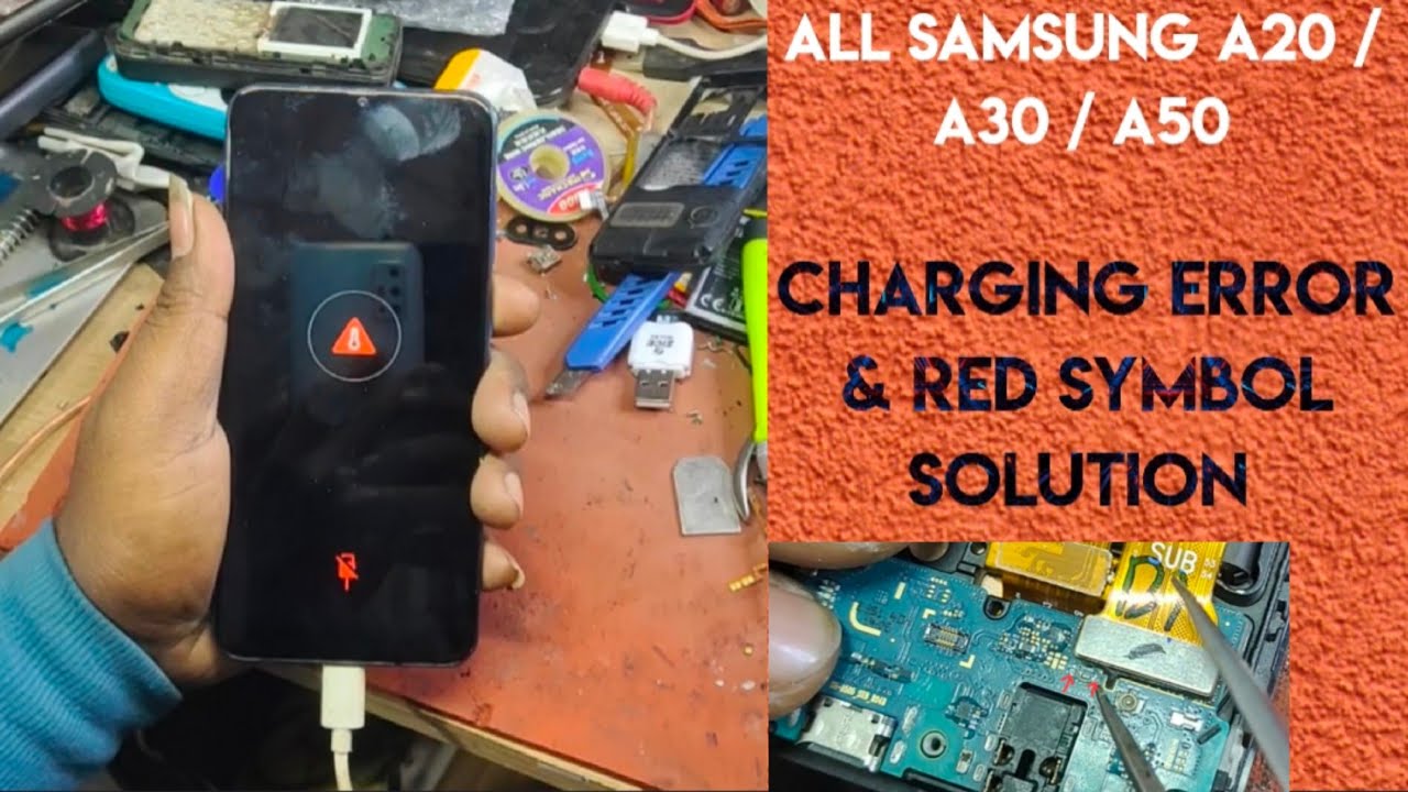 Charging Error || Red Symbol Solution #samsung #charging #repair #phone ...